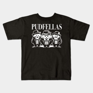 User Pudfellas Christmas Pudding Funny Festive Sweets Mobster Pun Kids T-Shirt